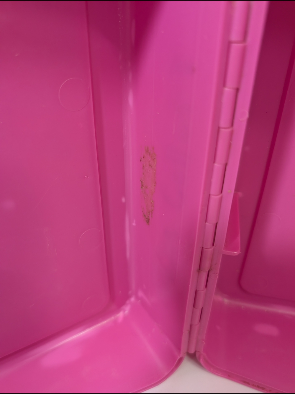 VINTAGE 1990 Barbie Pink Plastic Carry Case / Lunchbox - Retro Mattel Toy - Picture 9 of 9